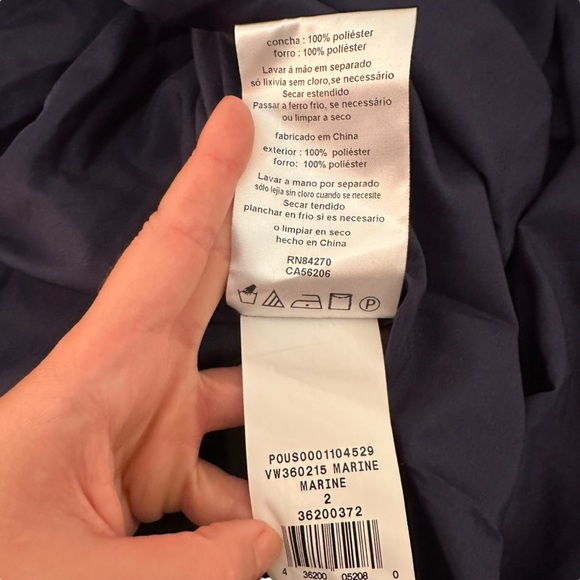 VERA WANG WHITE Navy one shoulder long dress - Picture 9 of 9